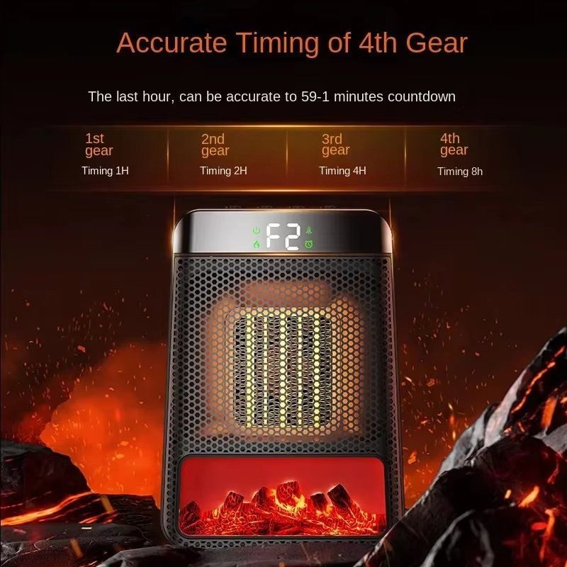 Electric Heater Energy Efficient 1500W–2500W – Fast Heating, Portable & Safe Design for Large Room Use