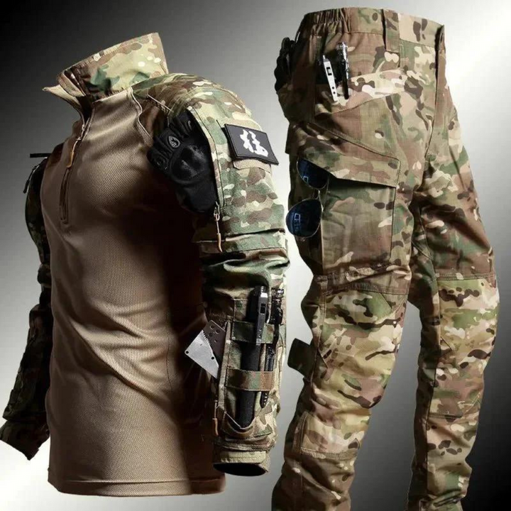 Men's Tactical Outdoor Set Lightweight Water-Resistant Hiking Outfit