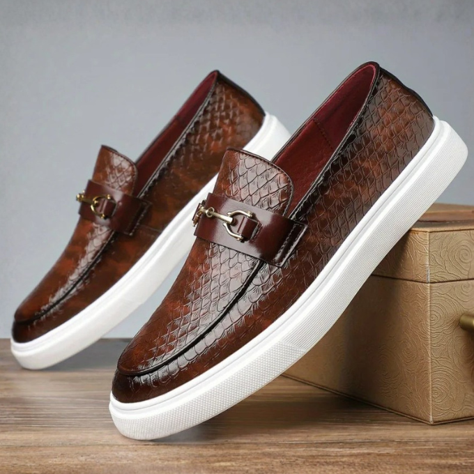 Marco | Men's Textured Slip On Casual Loafers
