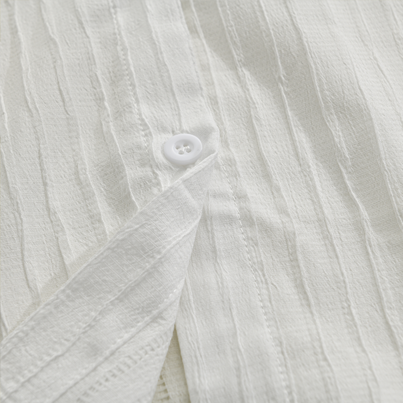 Zayden | Men's Textured Ribbed Slim Fit Summer Shirt