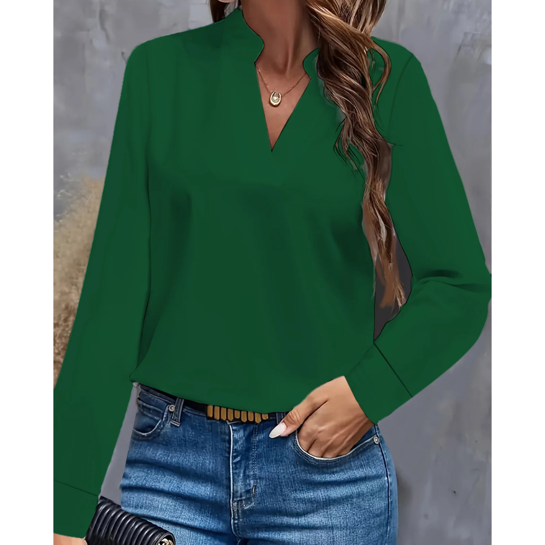 Ariana | Women's V-Neck Long Sleeve Tunic Top