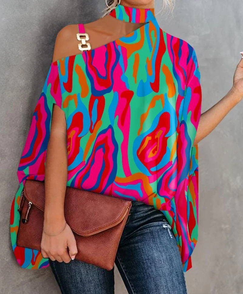 Diana | Women's Relaxed Printed Short Sleeve Top