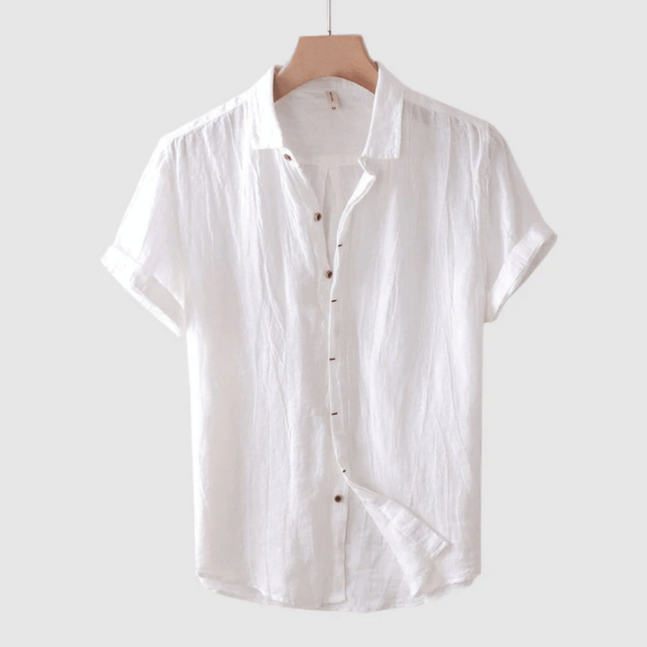 Devon | Men's Relaxed Fit Linen Short Sleeve Shirt