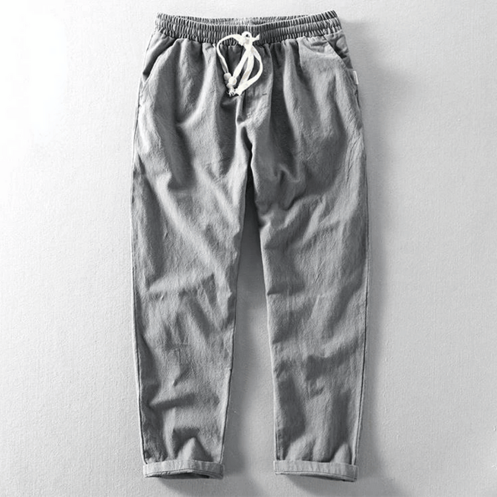 Theo | Men's Linen Drawstring Casual Trousers