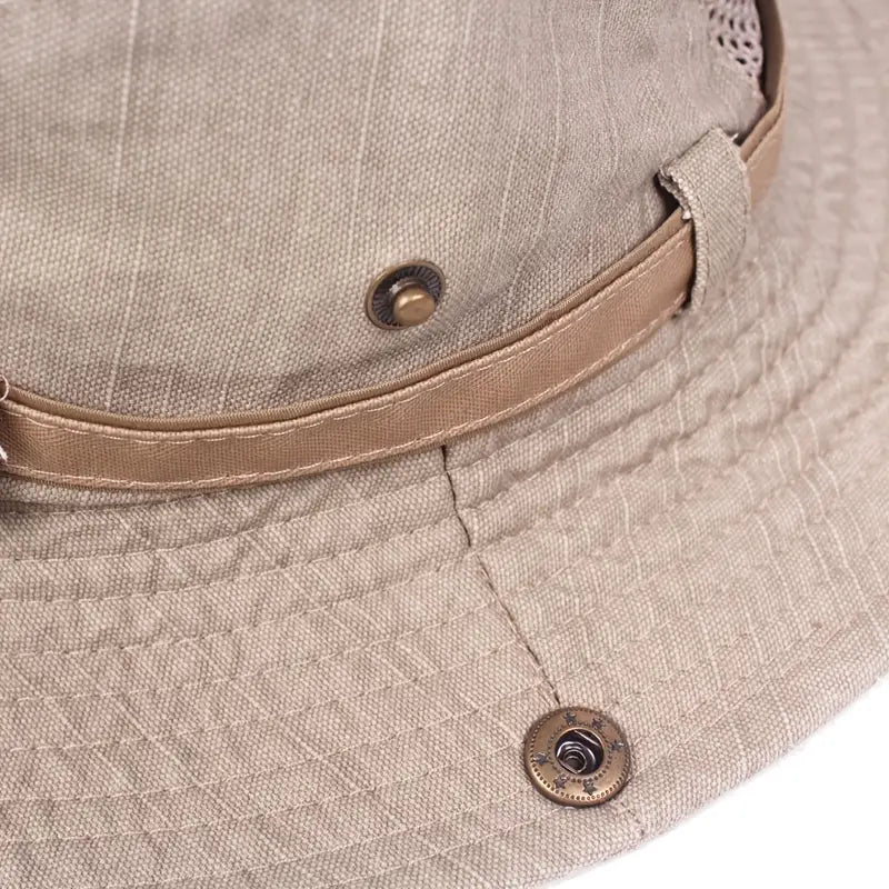 Unisex Adjustable Sun Hat Cotton Lightweight UV-Protection