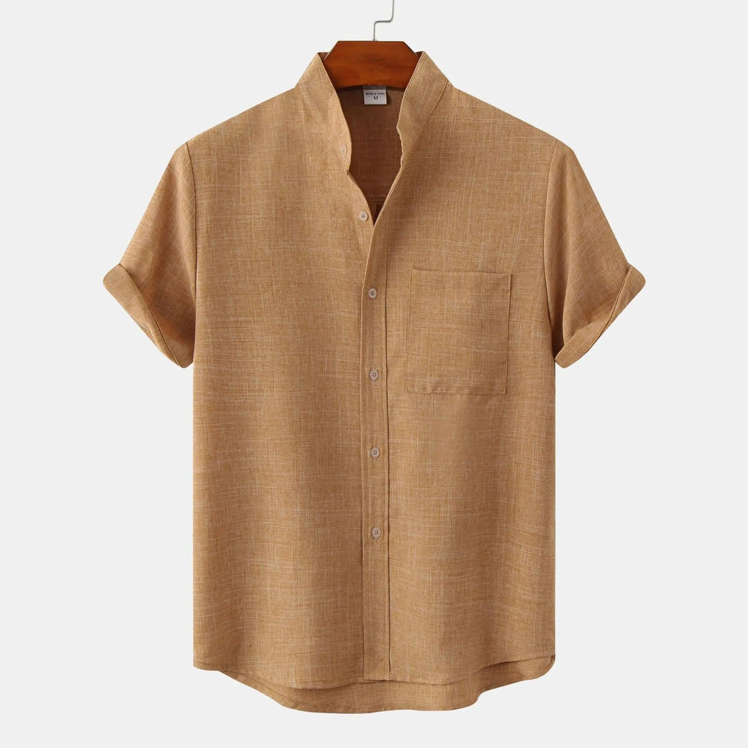 Rowan | Men's Stand Collar Button Front Casual Shirt