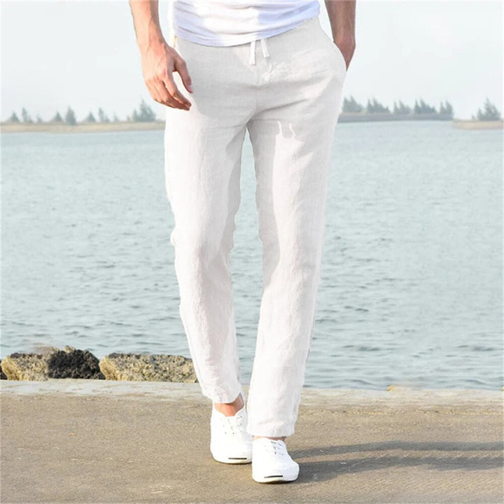 Rowan | Men's Linen Drawstring Pants With Pockets