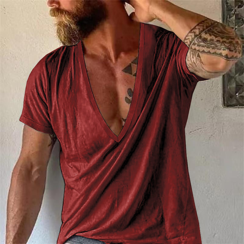 Ryder | Men's Deep Cut V-Neck Slim Fit Short Sleeve Tee