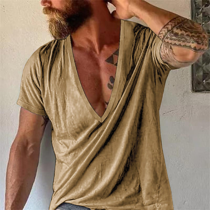 Luca | Men's Deep V-Neck Casual T-Shirt