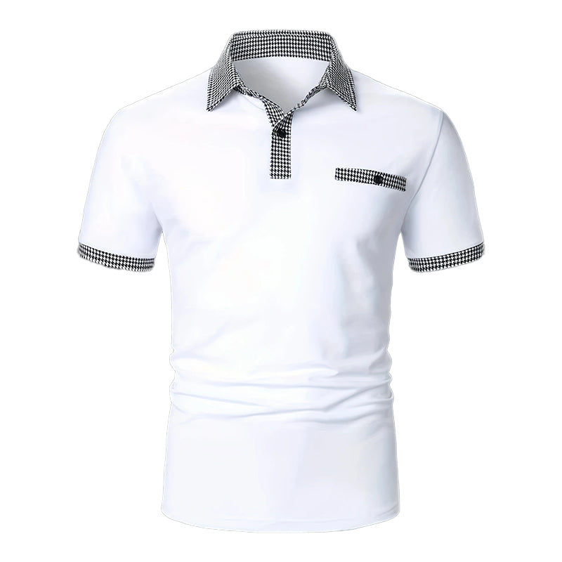 Bruno | Men's Checkered Detail Sport Polo Shirt