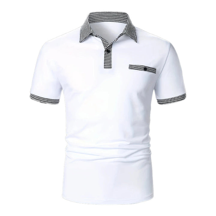 Bruno | Men's Checkered Detail Sport Polo Shirt