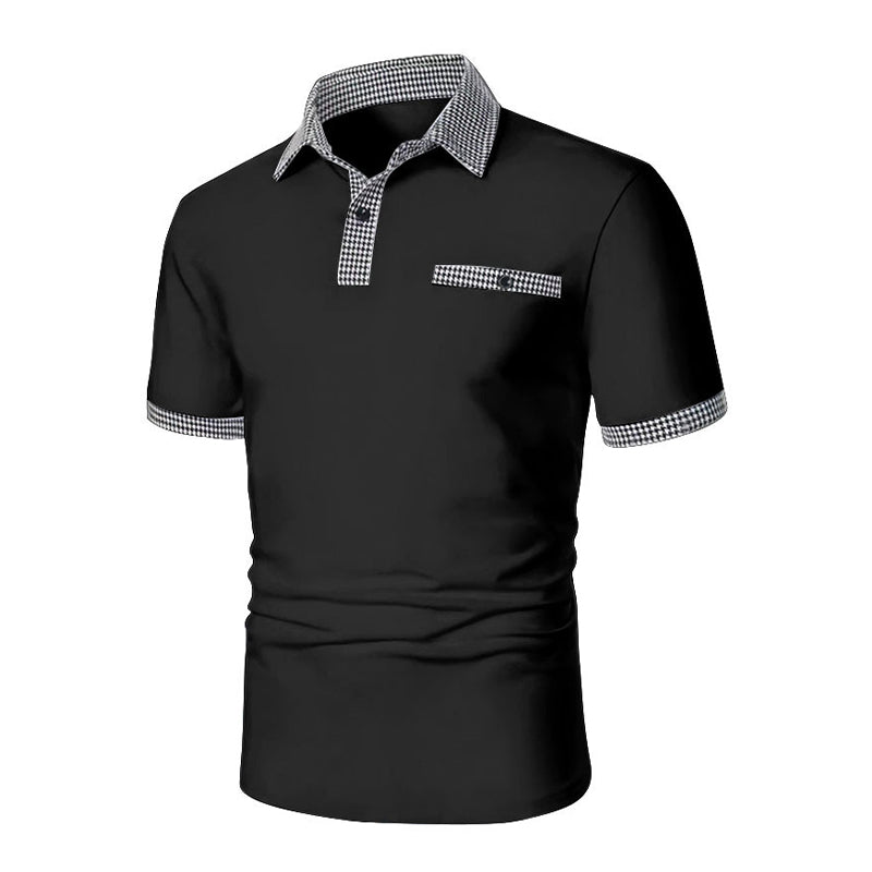 Bruno | Men's Checkered Detail Sport Polo Shirt