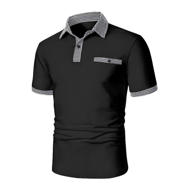 Bruno | Men's Checkered Detail Sport Polo Shirt