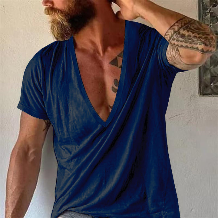 Luca | Men's Deep V-Neck Casual T-Shirt