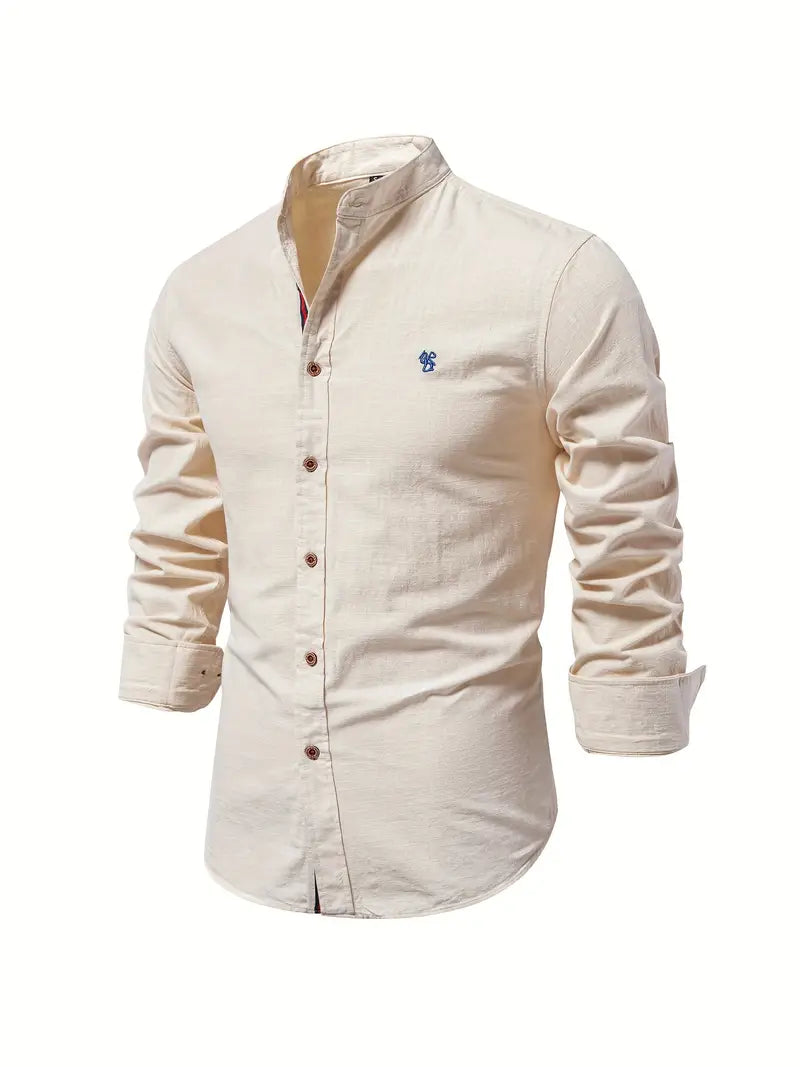 Soren | Men's Stand Collar Button-Up Casual Shirt