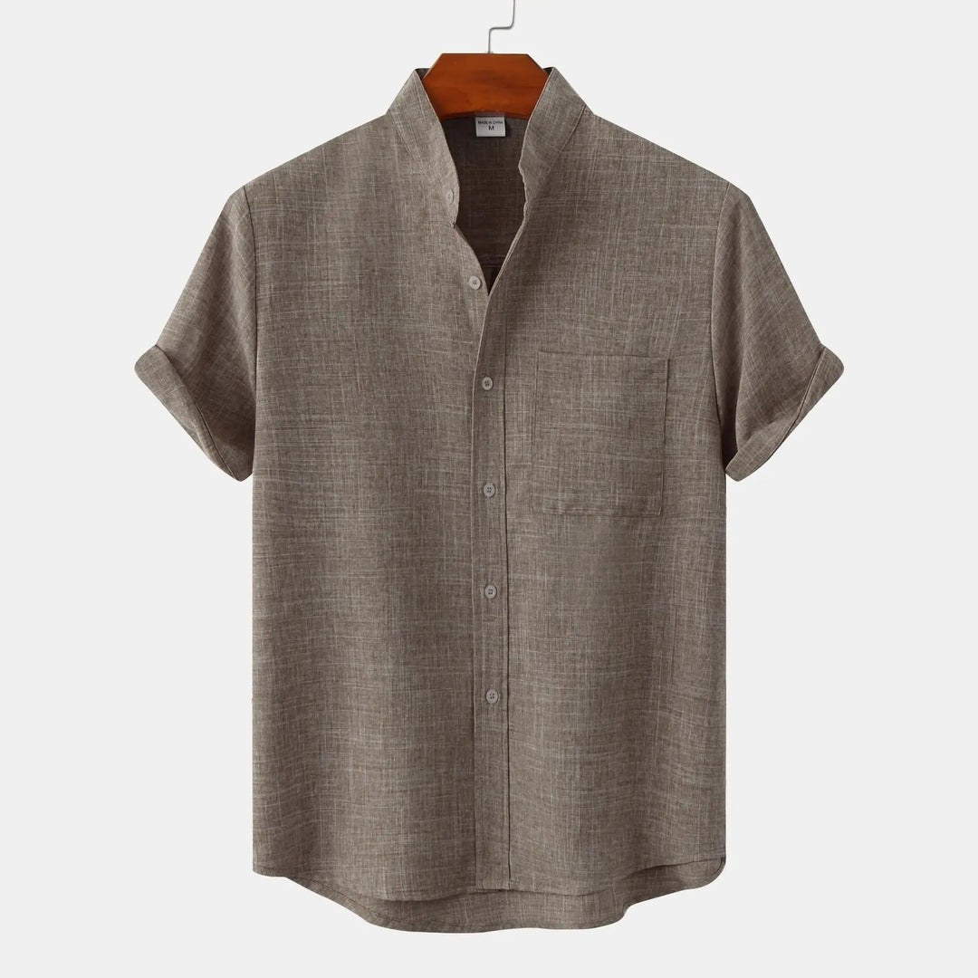 Rowan | Men's Stand Collar Button Front Casual Shirt