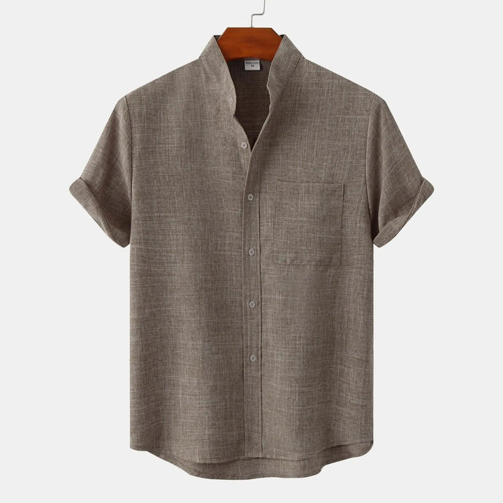 Rowan | Men's Stand Collar Button Front Casual Shirt