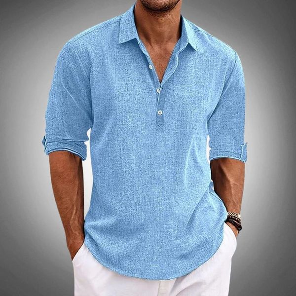 Rafael | Men's Relaxed Button-Neck Summer Shirt