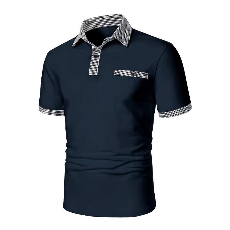 Bruno | Men's Checkered Detail Sport Polo Shirt