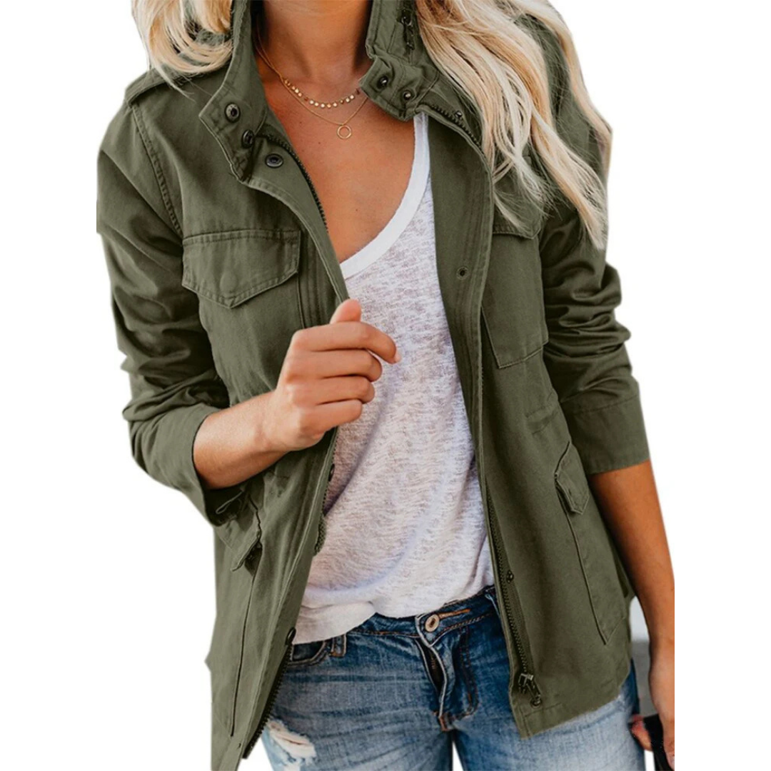 Mila | Women's Utility Zip Front Jacket