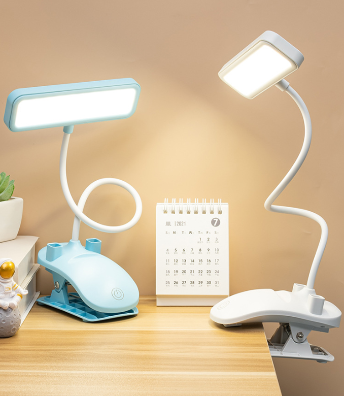 LED Table Lamp with Phone Holder – Adjustable Brightness, Portable & USB Rechargeable for Desk and Bedside Use