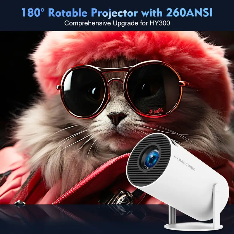 Portable 4K Mini Projector Android 11 – Dual WiFi 6, 260 ANSI & Wireless 5.0, Portable for Home Theater & Streaming