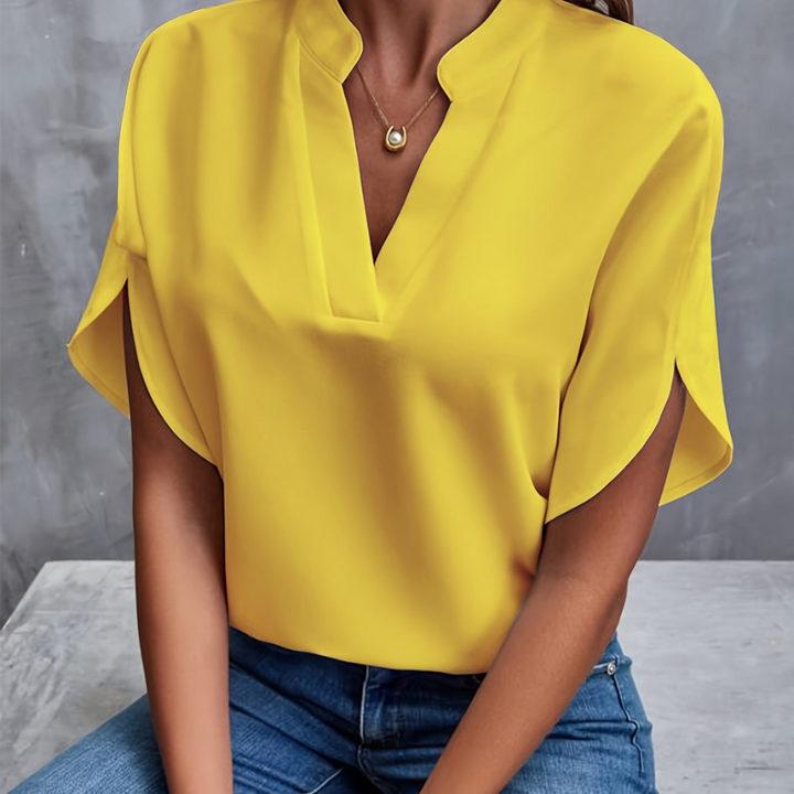 Elaris | Women's Flowy Split Sleeve V-Neck Blouse