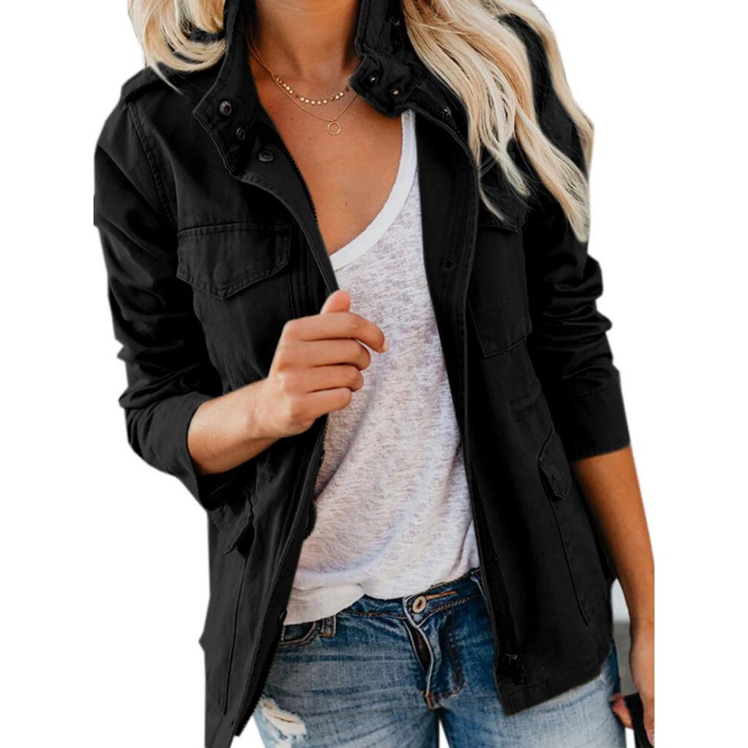 Mila | Women's Utility Zip Front Jacket