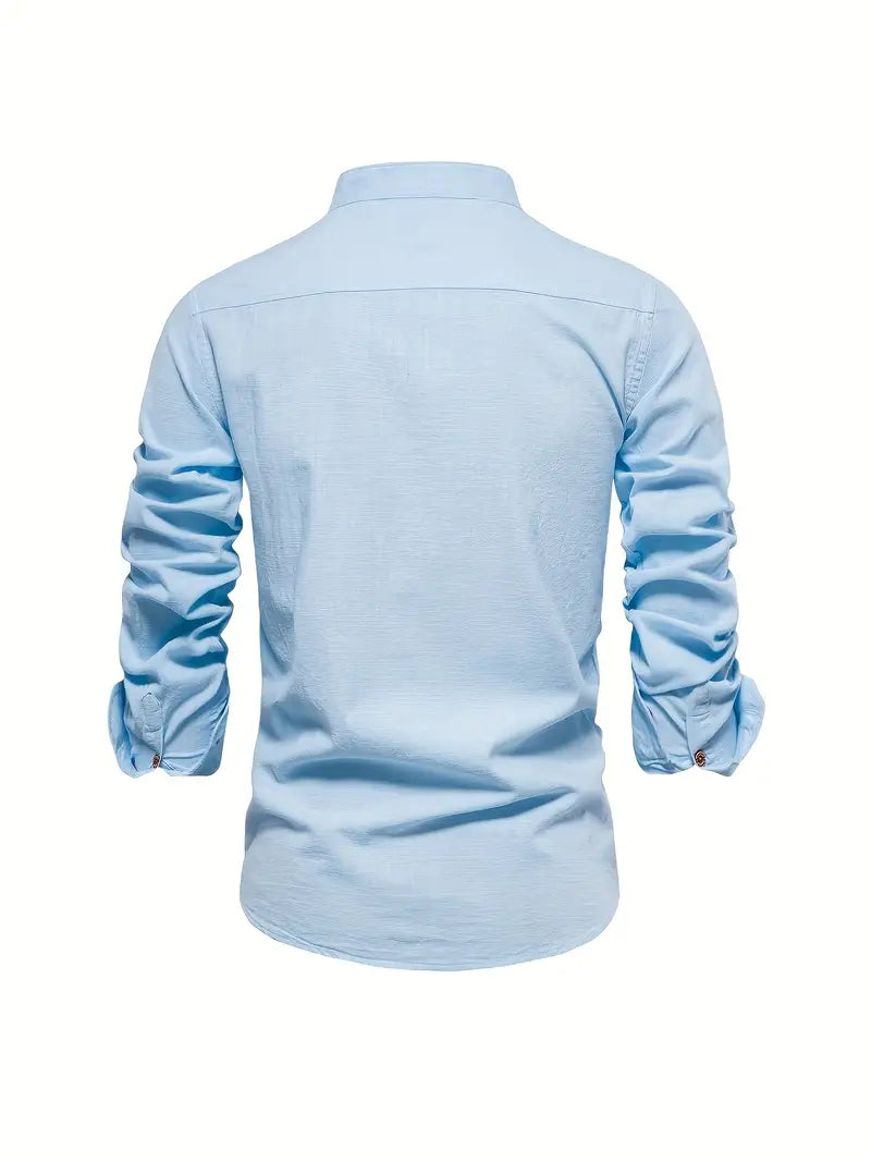 Soren | Men's Stand Collar Button-Up Casual Shirt