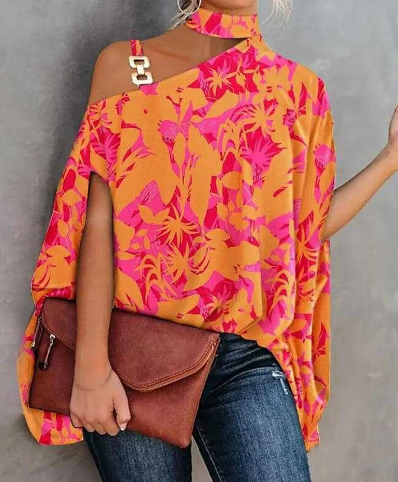 Diana | Women's Relaxed Printed Short Sleeve Top