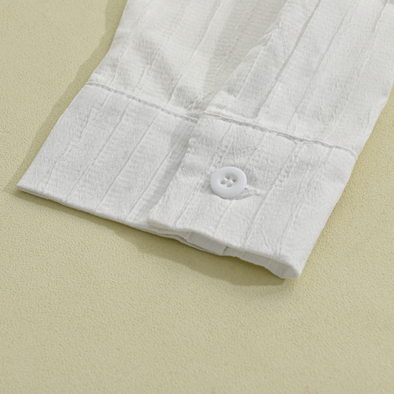 Zayden | Men's Textured Ribbed Slim Fit Summer Shirt