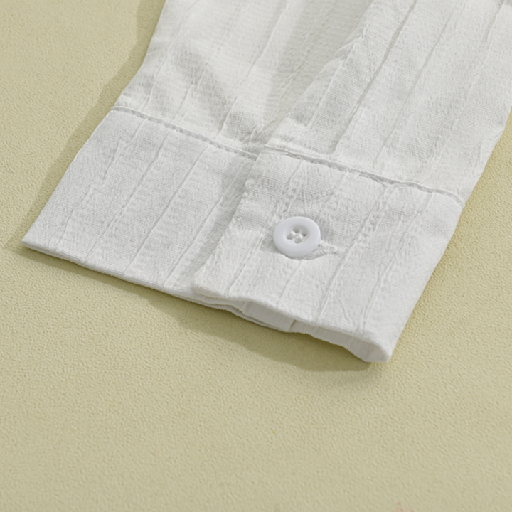 Zayden | Men's Textured Ribbed Slim Fit Summer Shirt
