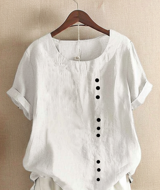 Elara | Women's Linen Tunic Style Relaxed Blouse