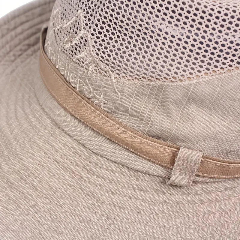Unisex Adjustable Sun Hat Cotton Lightweight UV-Protection