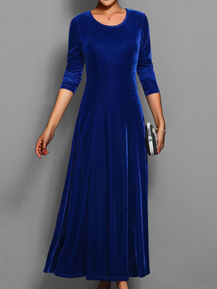Valeria | Women's Long Sleeve Velvet Maxi Dress