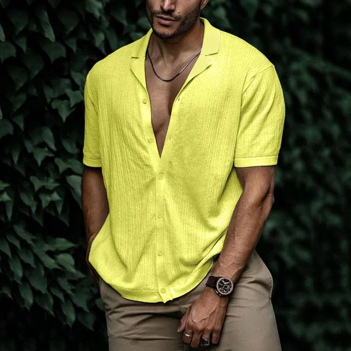 Mateo | Men's Short Sleeve Cuban Collar Button Shirt