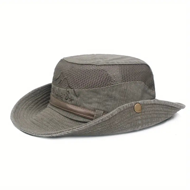 Unisex Adjustable Sun Hat Cotton Lightweight UV-Protection