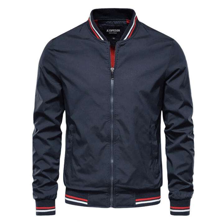 Enzo | Men's Tailored Zip-Up Bomber Jacket