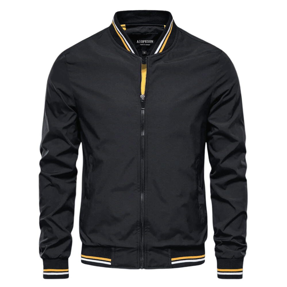 Enzo | Men's Tailored Zip-Up Bomber Jacket