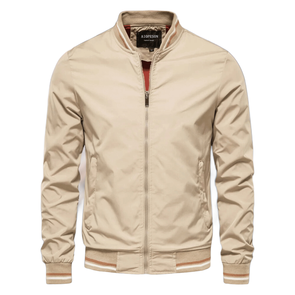 Enzo | Men's Tailored Zip-Up Bomber Jacket