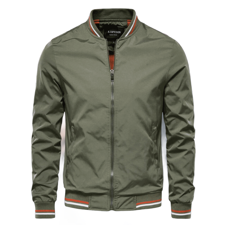 Enzo | Men's Tailored Zip-Up Bomber Jacket