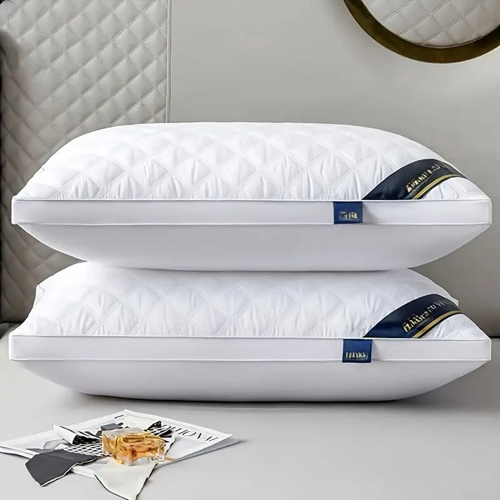 Bed Pillows Set of 2 Hypoallergenic – 3D Fill, Cervical Support & Breathable Cover for Comfortable Sleep