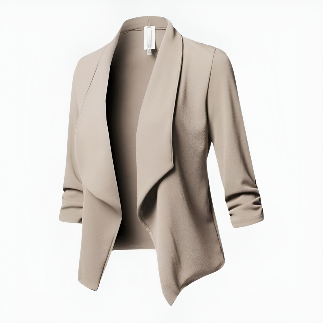 Clara | Women's Draped Open-Front Casual Blazer