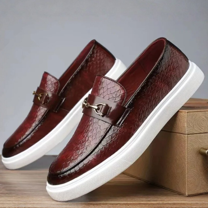 Marco | Men's Textured Slip On Casual Loafers