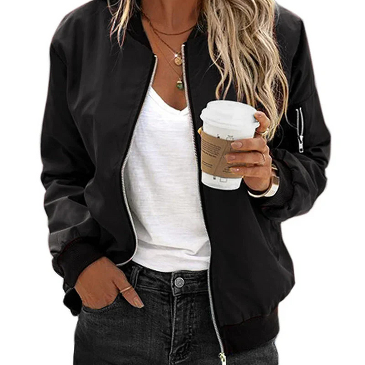 Nina | Women's Lightweight Zip-Up Bomber Jacket