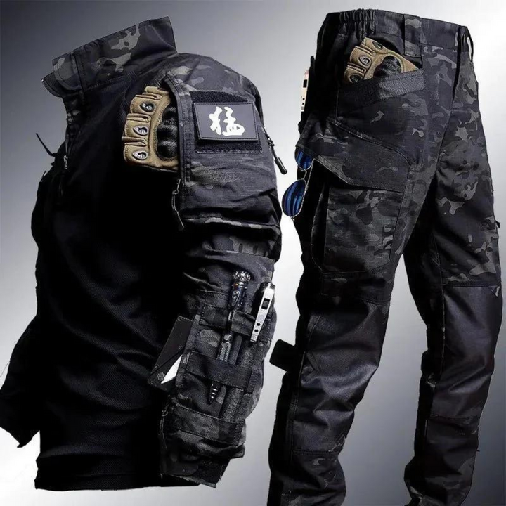 Men's Tactical Outdoor Set Lightweight Water-Resistant Hiking Outfit