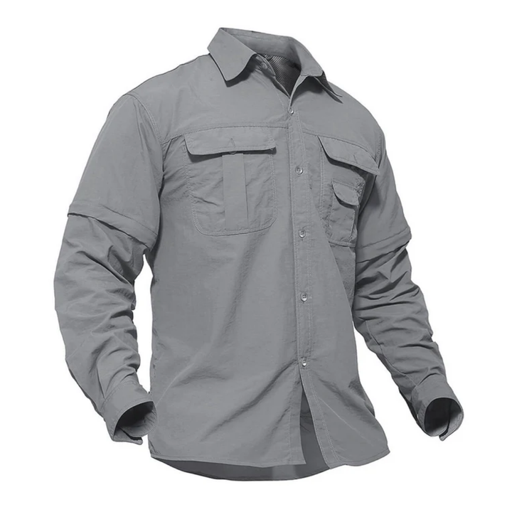 Men's Outdoor Shirt Zip Off Sleeves Quick-Drying UV-Protection
