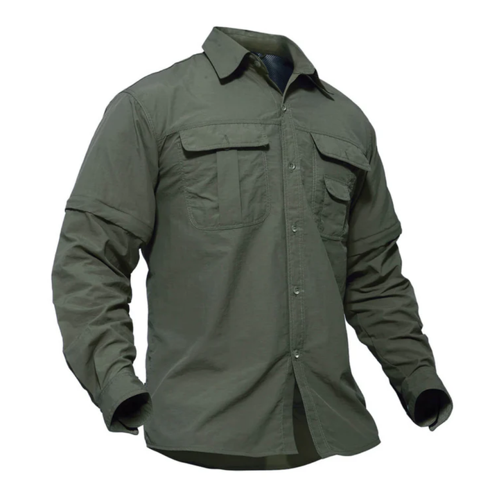 Men's Outdoor Shirt Zip Off Sleeves Quick-Drying UV-Protection