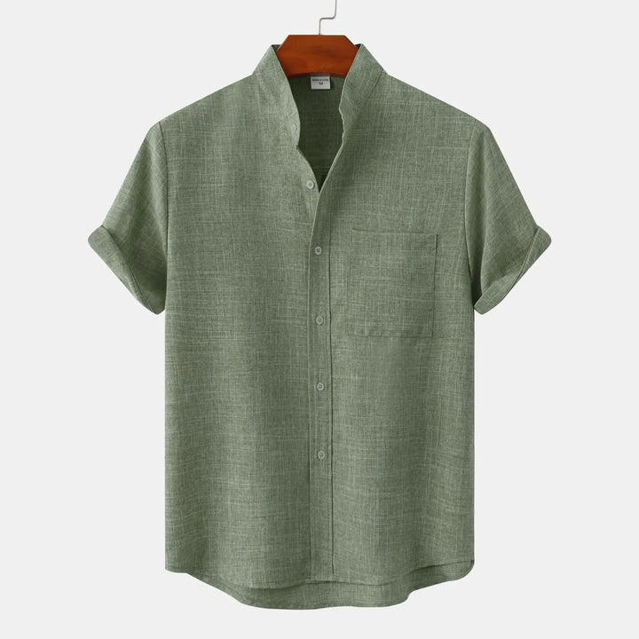 Rowan | Men's Stand Collar Button Front Casual Shirt