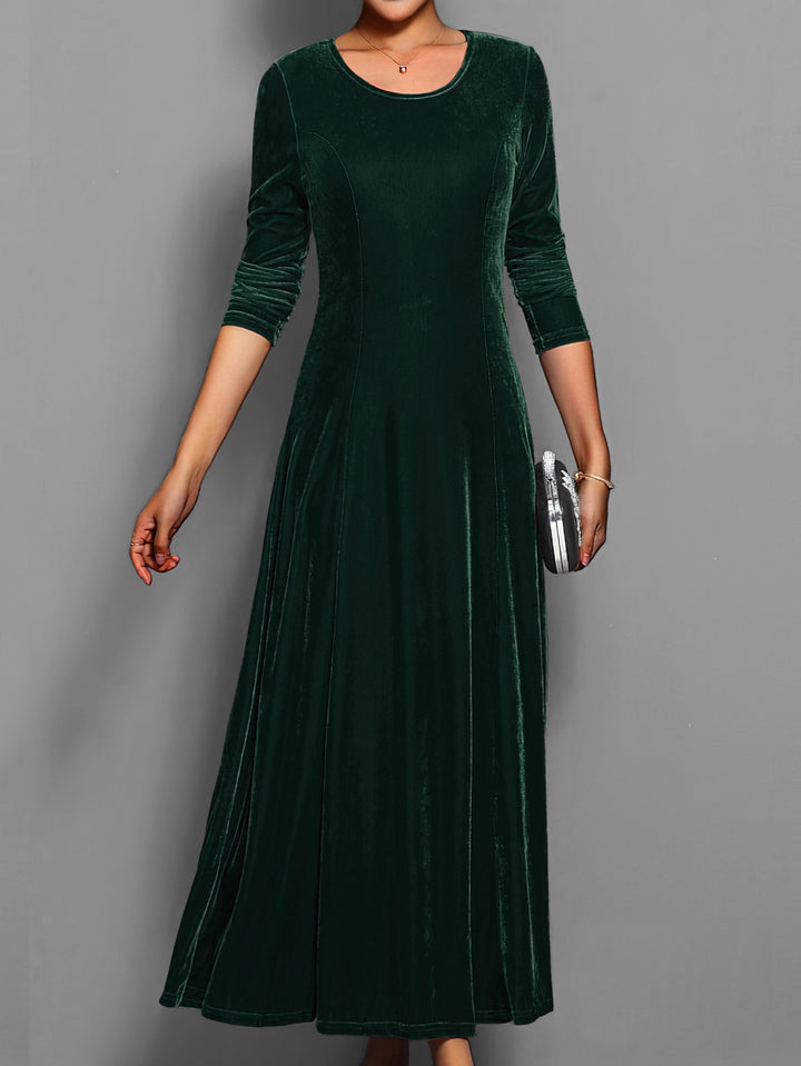 Valeria | Women's Long Sleeve Velvet Maxi Dress